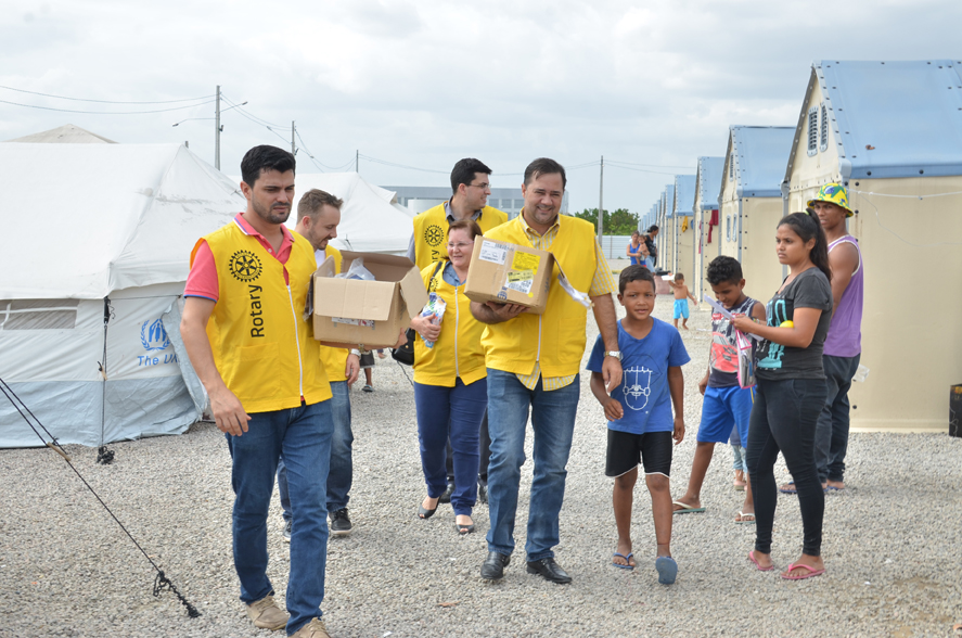 Rotary Clubs de todo o país unem forças para socorrer os refugiados venezuelanos em Roraima