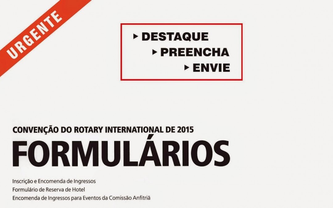 Baixe o formulário e faça sua inscrição na Convenção 2015