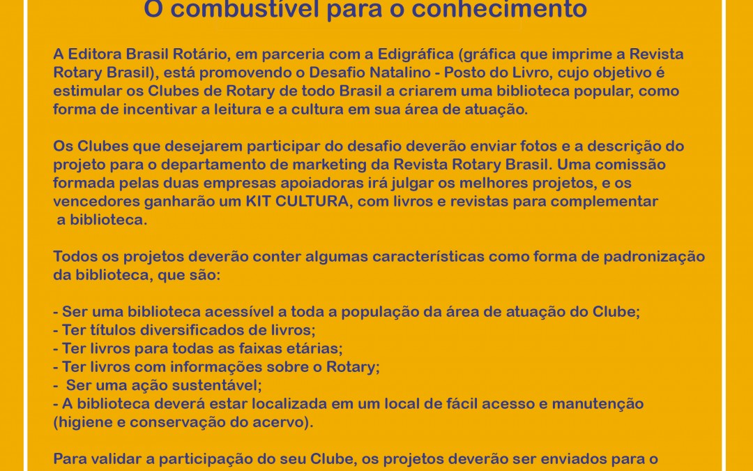 Participe do Desafio Natalino – Posto do Livro