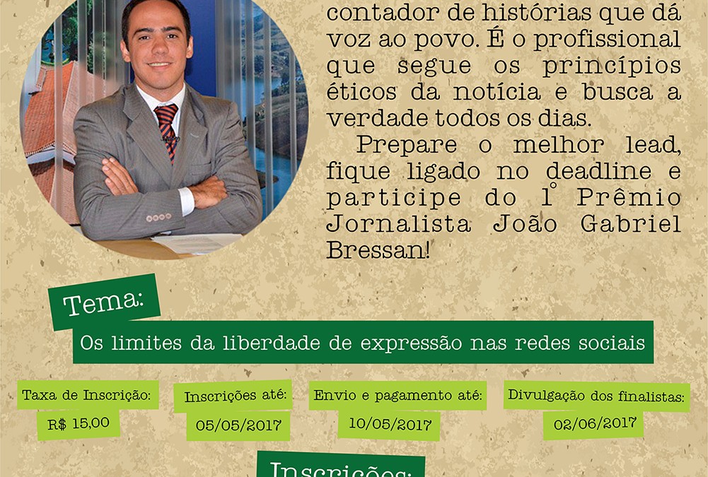 Rotaract organiza 1º Prêmio Jornalista João Gabriel Bressan
