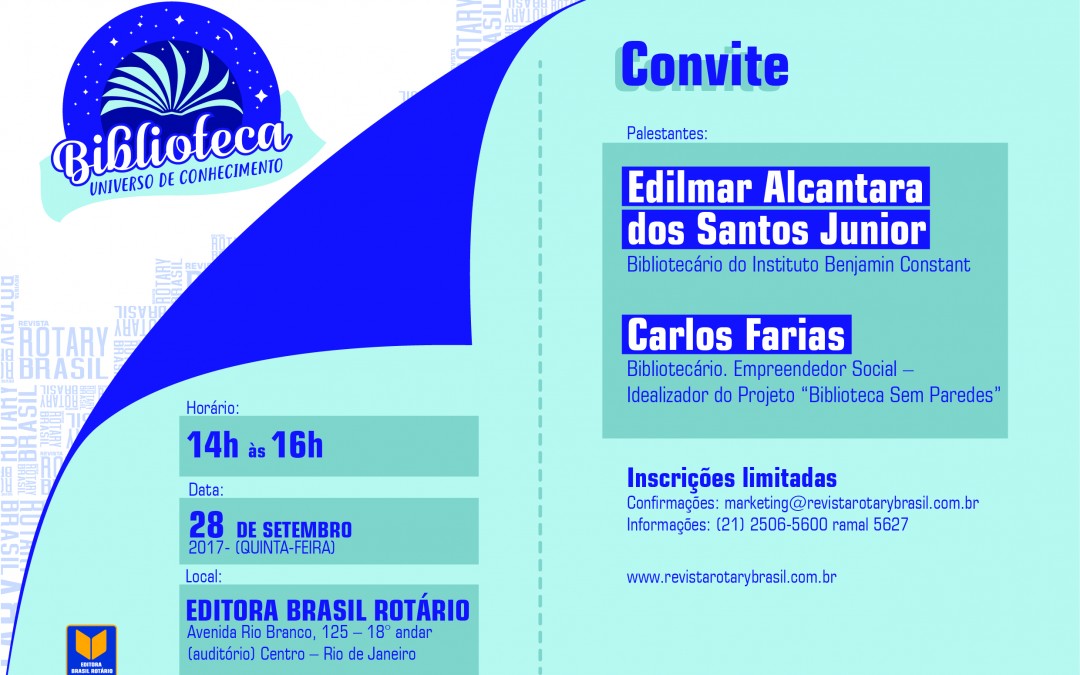 Editora Brasil Rotário promove a palestra Biblioteca – Universo do Conhecimento