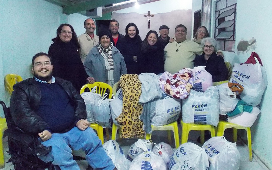 Cobertores doados em Avaré