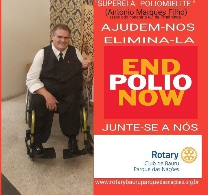 Com o apoio de um sobrevivente da pólio