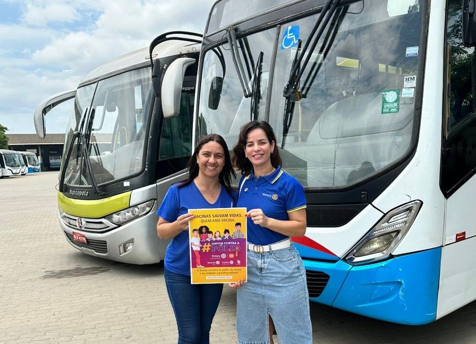 Campanha End Polio Now nos ônibus de Aracruz